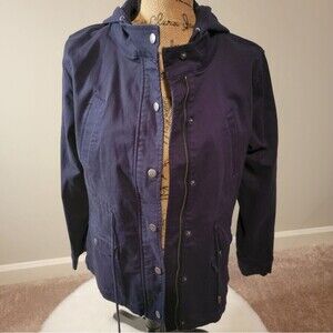 Market & Spruce Navy Jacket with detachable hoodie